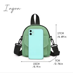 Ingvn - Women’s Single Shoulder Bag Fashion Solid Color Casual Handbag Outdoor Rainbow Canvas