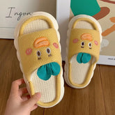 Ingvn - Women’s Slippers Summer Four Seasons Indoor Home Sandals And Cute Cartoon Milk Cow House