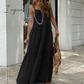 Ingvn - Women’s Sundress Summer Bohemian Spaghetti Strap Maxi Long Dress Zanzea Sexy Party Beach