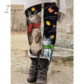 Ingvn - Women’s Tights Leggings Full Length Print Stretchy High Waist Fashion Halloween Casual
