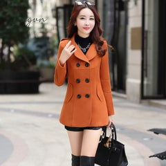 Ingvn - Woolen Coat Women’s Early Autumn All - Match Short Small Shawl Gown Casual