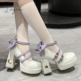 Ingvn - Y2K Chunky Platform High Heels Pumps Women 2023 Spring Punk Thick Heel Mary Jane Lolita