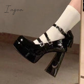 Ingvn - Y2K Chunky Platform High Heels Pumps Women 2023 Spring Punk Thick Heel Mary Jane Lolita