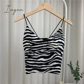 Ingvn - Y2K Tops Women Corset Top Korean Fashion Leopard Crop Camis Streetwear Sexy Tank Coquette