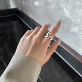 New Luxury Leaf Branch Shape Open Rings For Women Korean Party Exquisite Finger Ring Girls