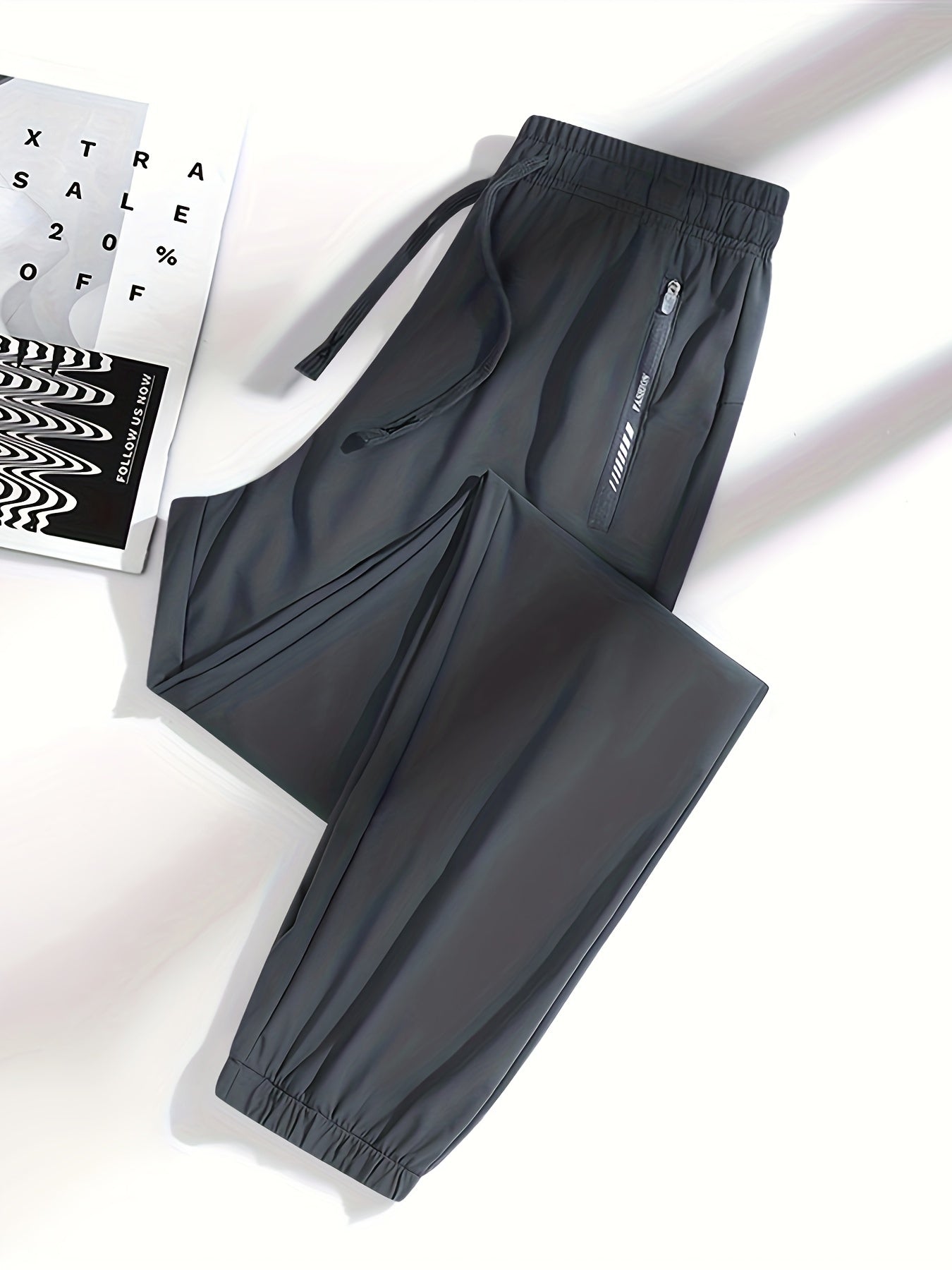 Women's Summer Lightweight Ice Silk Athletic Pants, 1pc, Breathable Tapered Joggers, Casual Drawstring Sports Trousers For Running, Cycling, And Hiking For Fall & Winter