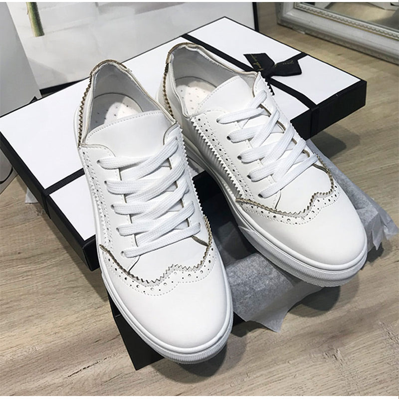 INGVN   Women's Sneakers Lace Up Ladies Flat Shoes for Women 2026 Autumn Vulcanized Shoes Comfort Fashion Woman Flats Shallow New