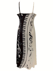 Summer Elegance: Sexy Spaghetti Strap V-Neck Maxi Dress with Unique Print - Durable & Easy Care, Perfect for Any Occasion