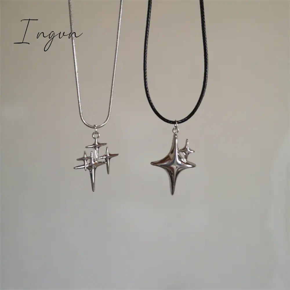 Simple Trendy Star Choker Necklace Pendant Neck Y2K Jewelry Accessories Women Girls Men's Fashion Party Snake Chain Necklace