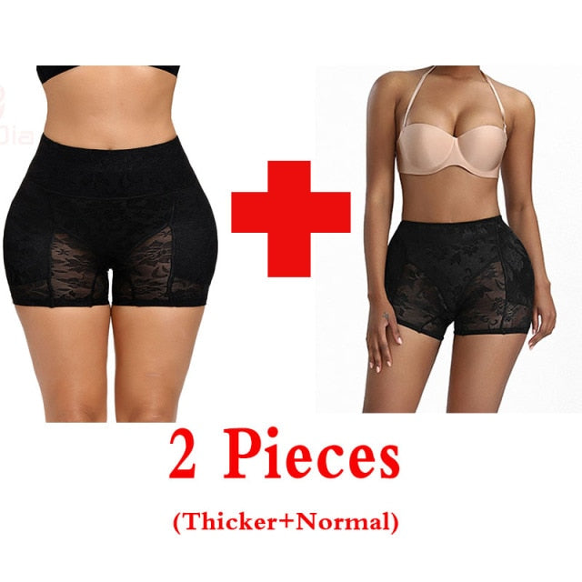 High Waist Trainer Body Shaper Panties Hip Butt Padded Panty Butt Lifter Hip Enhancer Thick Waistband Lace Shapers Women