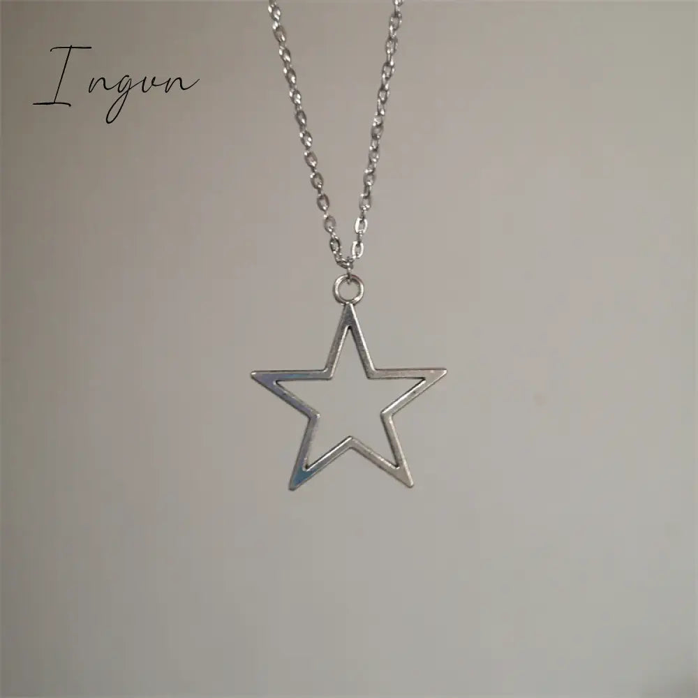 Vintage Star Red Crystal Heart Pendant Leather Rope Chain Necklace For Women Korean Fashion Collar Choker Necklace Y2K Jewelry