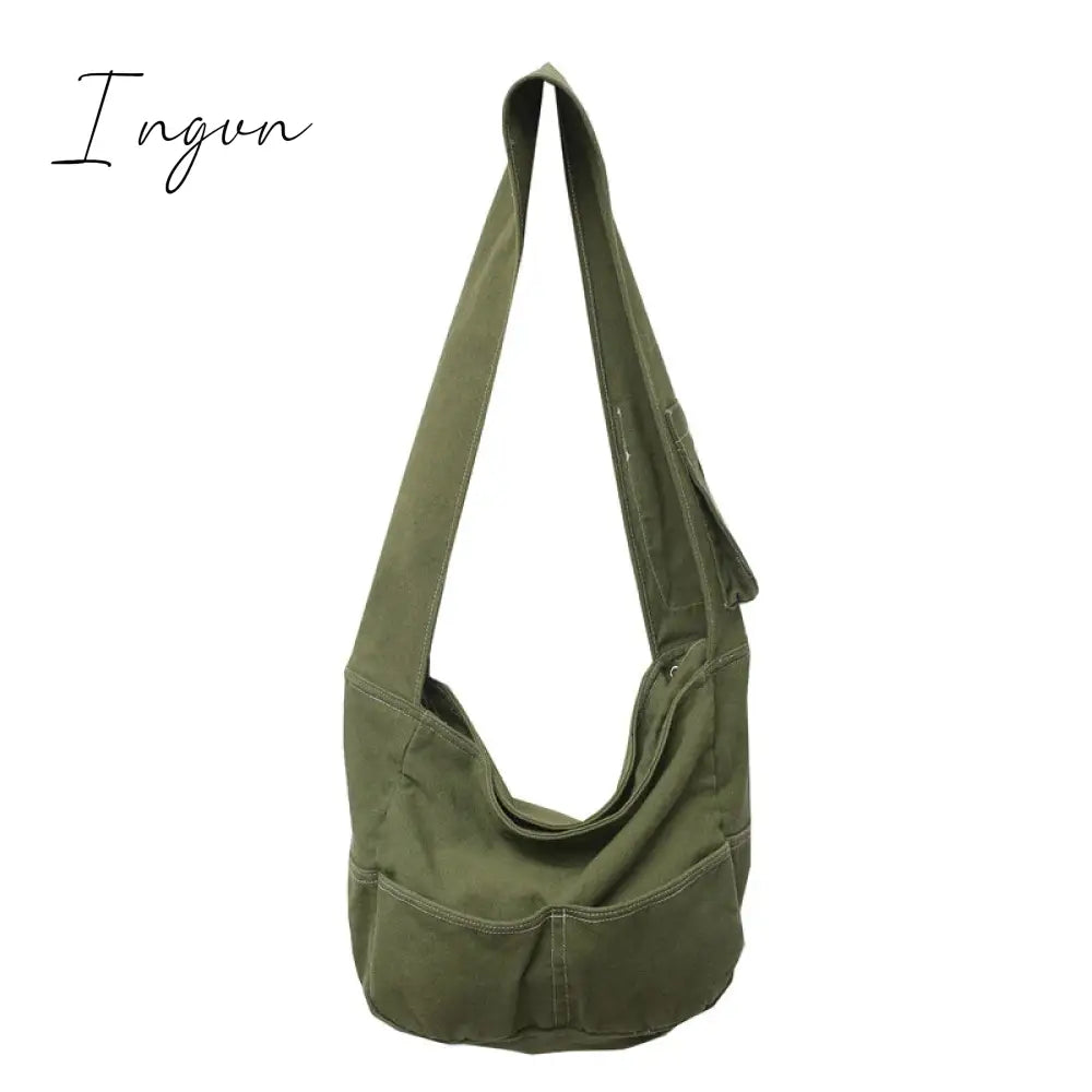 Ingvn - Denim Women's Bag 2024 New Eco Reusable Ladies Handbags Canvas Shopping Travel Shoulder Bags Unisex Jeans Crossbody Bag Shoppers