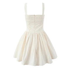 Summer Women Sexy Sleeveless Tank Dress Low Waist Fit And Flare Party Mini Dresses Cotton Robe
