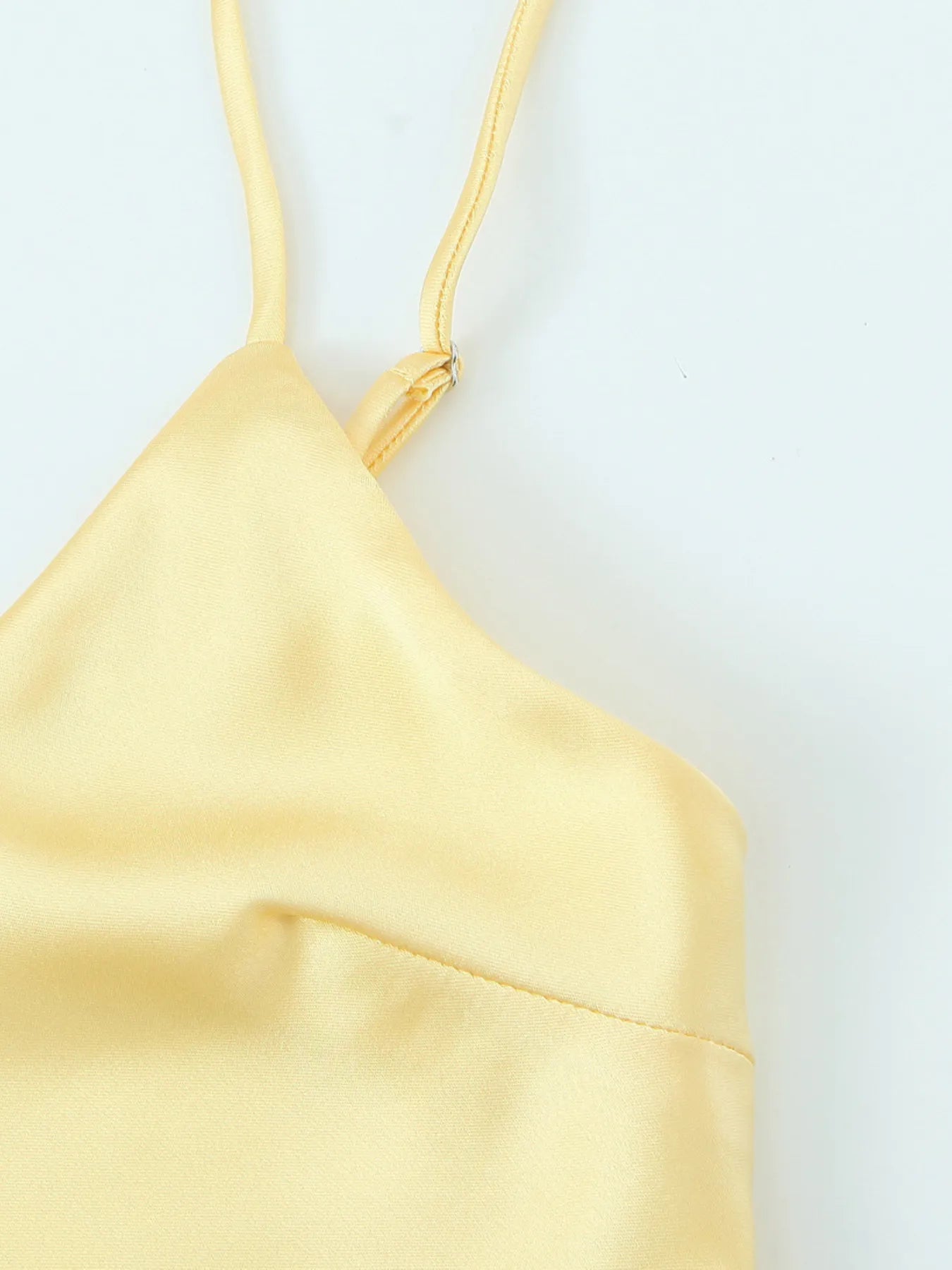 Satin V-Neck Cami Dress