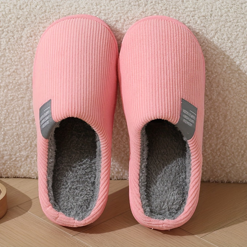 CozySoft Plush House Slippers - Slippers with Soft Sole, Closed Toe, Fuzzy Lining, Warm and Cozy Design for Home Use - Perfect for Cold Winter Days