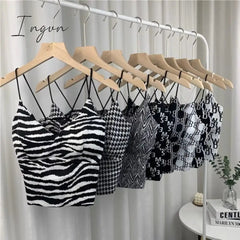 Ingvn - Y2k Tops Women Corset Top Korean Fashion Leopard Crop Top Camis Streetwear Sexy Tank Top Coquette 2023  Summer New