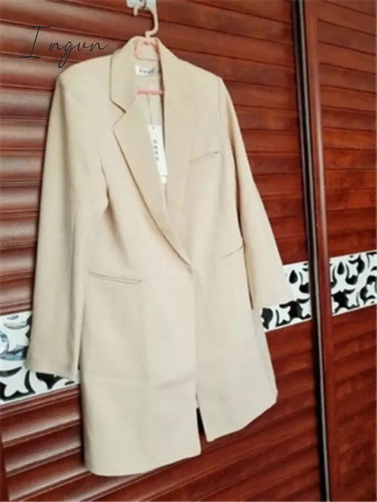 Ingvn - Spring Autumn Blazers Women Small suit Plus size Long sleeve jacket Casual tops female Slim Wild Blazers Windbreaker coat