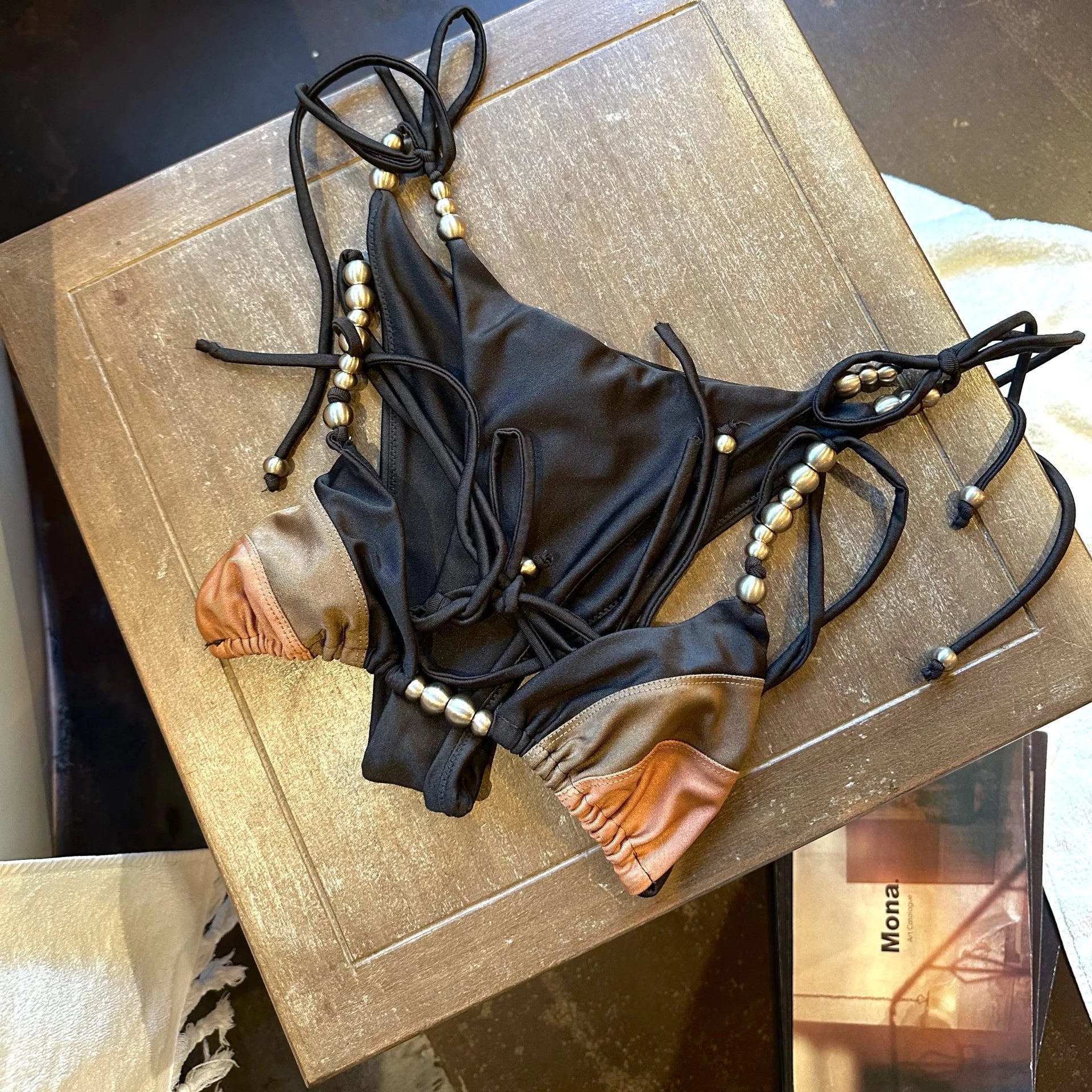 Sexy Bikini Women Swimsuit Female Swimwear Bandeau Biquini Thong Bathing Suit Shiny Swimming Suits Halter Bodysuit Beachwear
