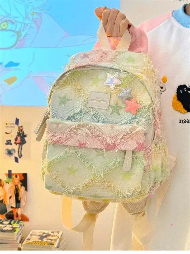 Ingvn  Aesthetic Backpacks Fashion Korean Style Designer Girls Bags College Style Casual Versatile Zip Fastener Backpacks Women