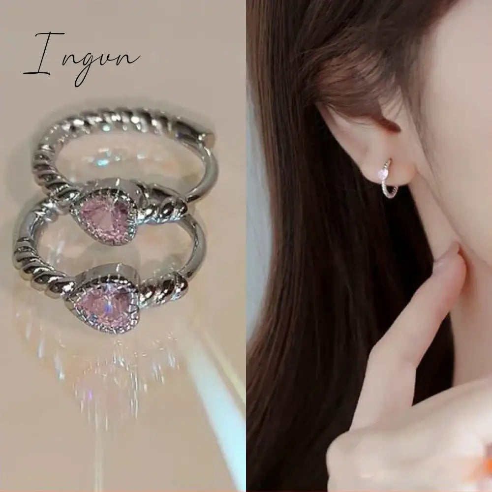 New Luxury Zircon Water Drop Earrings for Women Korean Fashion Rhinestone Opal Flower Geometrical Earring Girl Unusual Jewelry