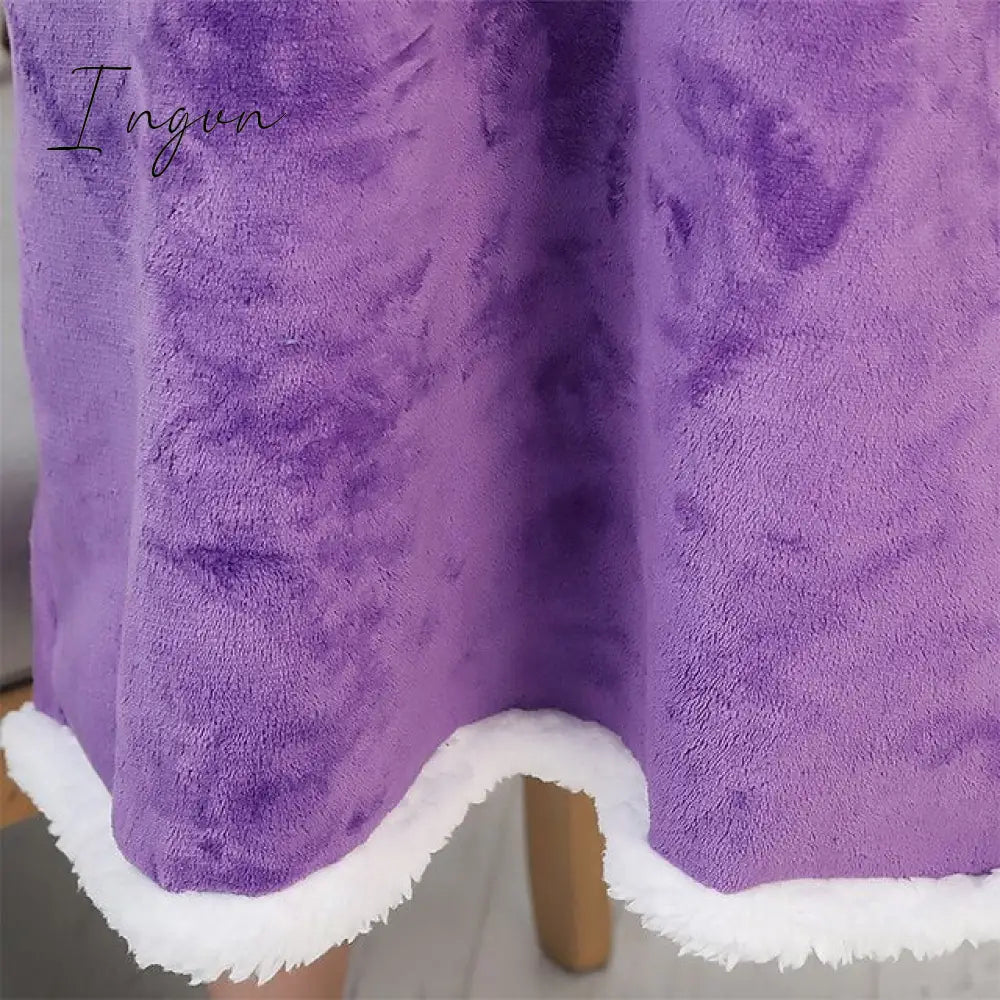 Ingvn - Oversized Wearable Blanket Flannel Thick Soft Warm Long Hoodie Blanket Big Hooded Sweatshirt Hoodie Blanket for Adults Women Girls Teenagers Teens Men Black