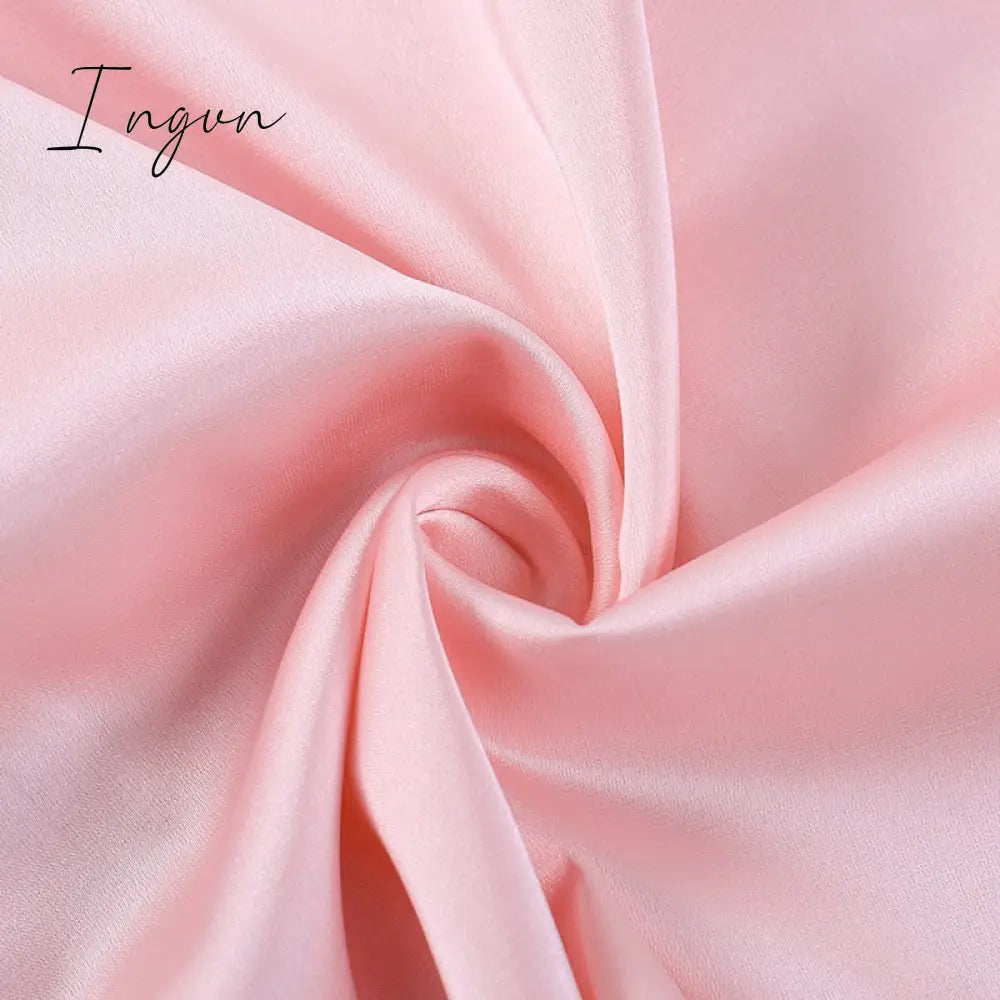Ingvn - Satin Spaghetti Strap Sexy Mini Dress Women Robe Summer New Deep V Neck Sleeveless backless Club Party Dress Vestido
