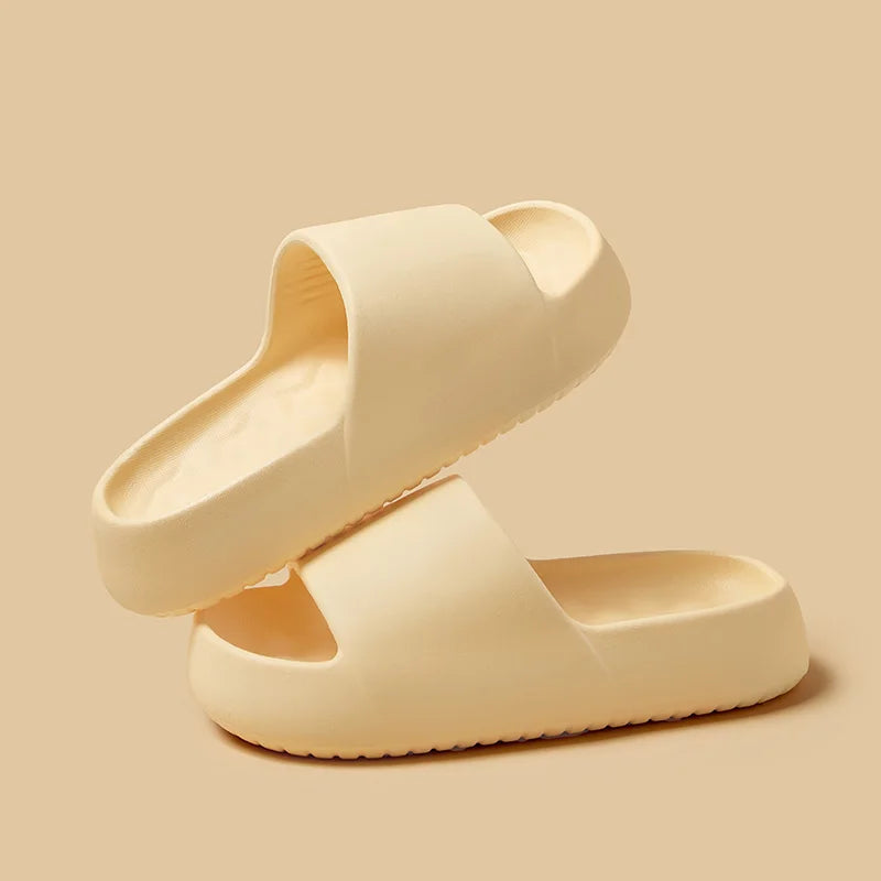 Ingvn  Eva Soft Sole Chunky Platform Slippers Women  Summer Thick Sole Cloud Slides Beach Sandals Woman Non-Slip Outdoor Flip Flops