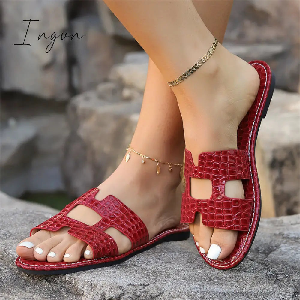 Ingvn - Casual Patchwork Solid Color Round Comfortable Shoes