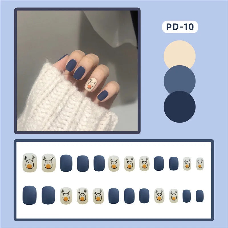 24pcs Lemon Short Wear Tips Nail False Patch Press on Nails Supplies for Professionals Artifical Fake Nails Faux Ongles Uñas