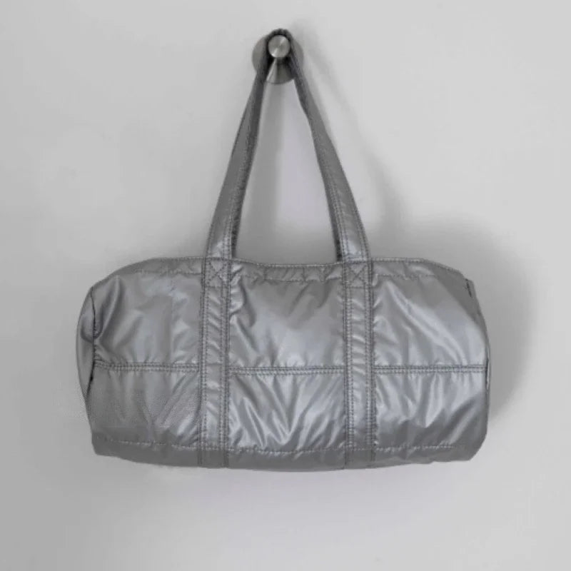 INGVN  Vintage Y2k Aesthetic Streetwear Shoulder Handbags Korean Trendy Casual Sports Underarm Bag All Match Simple Cylinder Bags Women