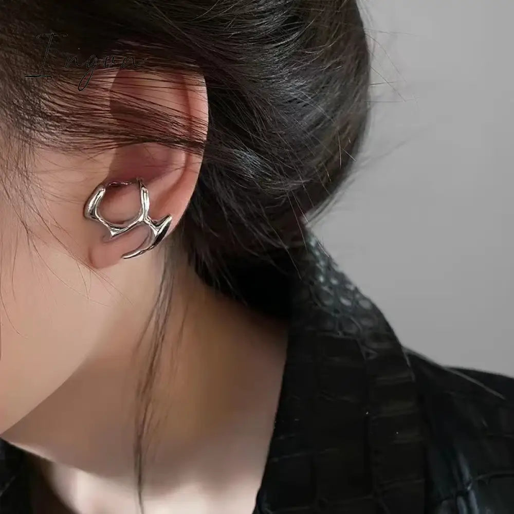 Y2K Metal Hollow Irregular Stud Earrings for Women Vintage Harajuku Goth Earrings Trend Korean Fashion Egirl Aesthetic Jewelry