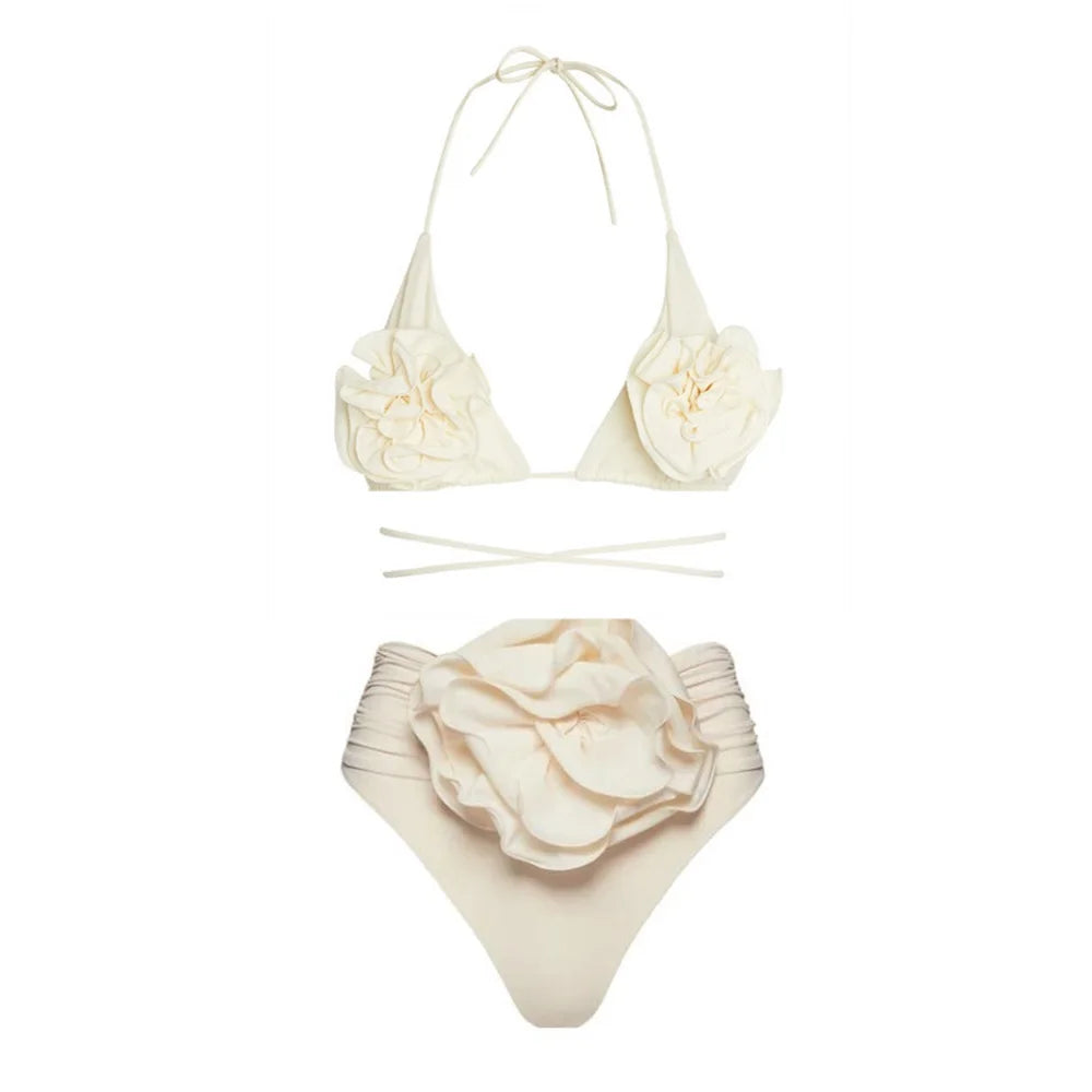 Floral Bikini Set Women Swimsuit High Waist Bikini Push Up Bikinis Sexy Bathing Suit Beachwear Print Biquini Female  Beach