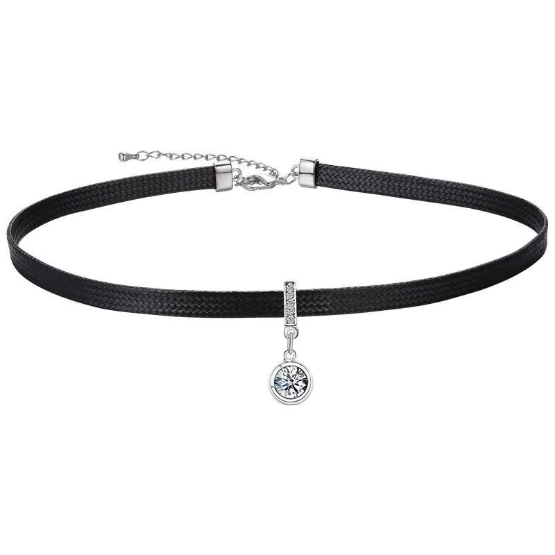 INGVN  New Vintage Gothic Black Necklace for Women Fashion Punk Leather Choker Dark Collar Chain Trendy Jewelry Cool Y2K Accessories