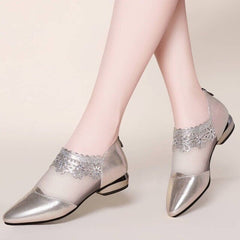 INGVN    2026 Flat lace Shoes Women sexy pointed toe Flats black Women bright Shoes Slip On Ladies Loafers Spring Women hollow out Flats