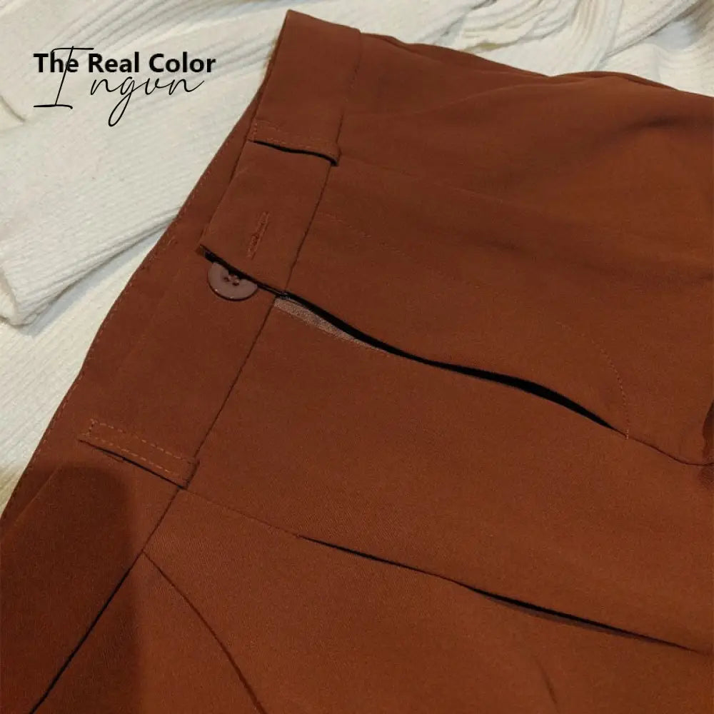 Ingvn - Spring Womens Fashion Office Lady Work Leisure Suit Pants Korean Solid Spring Autumn Casual High Waist Ankle Length Harem Pants
