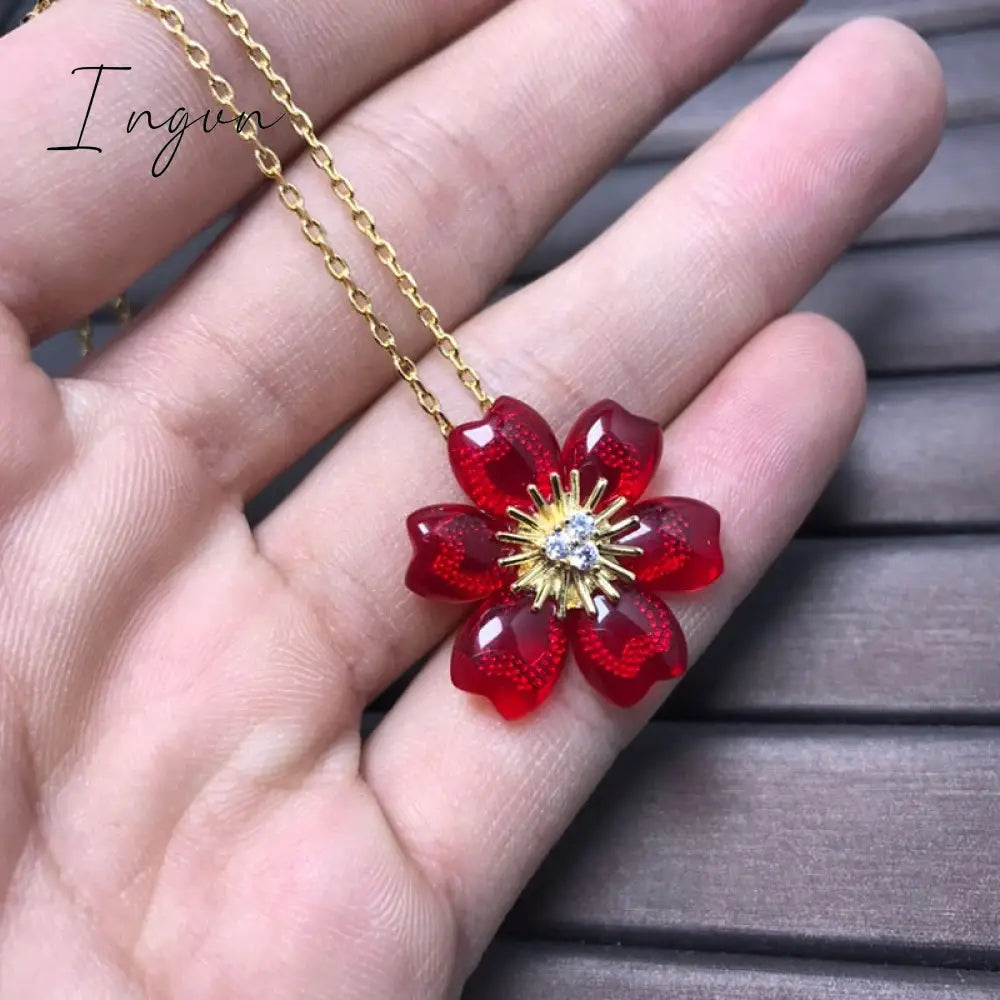 Ingvn - New 2023 Trend Classics Original Design Sun Flower White Fritillary Necklace Fashion Ladies High Quality Brand Jewelry Gifts