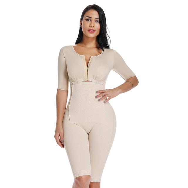 Solid Color Shapewear New Breasted One Piece Shapewear High Compression Faja Bra Waist Trainer