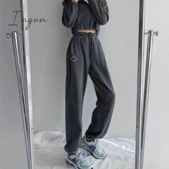 Ingvn - Smiley Embroidery Sweatpants
