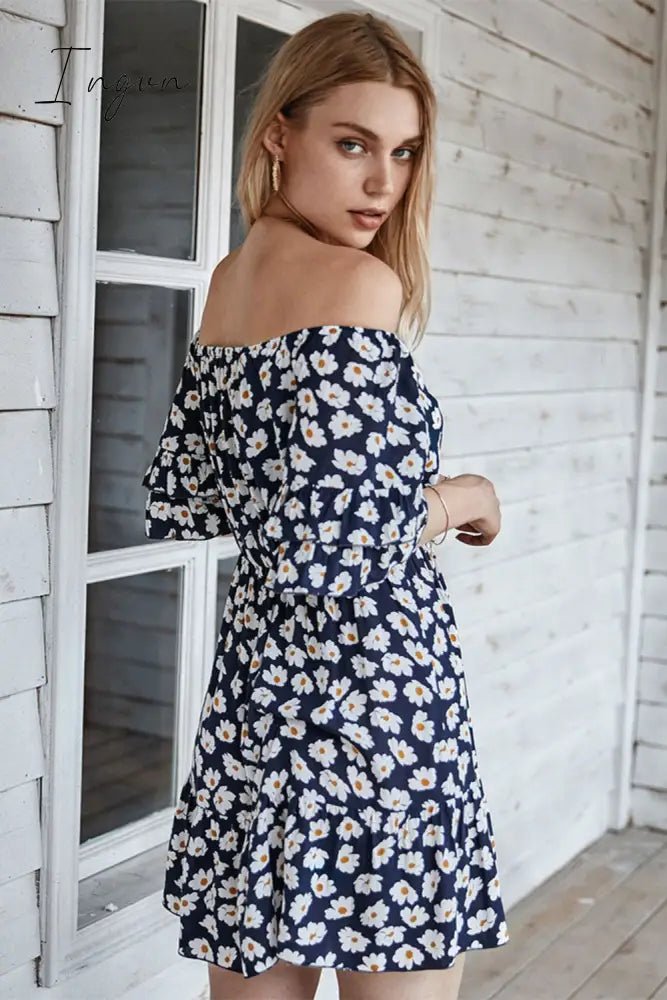 Ingvn - Dainty Daisy Off The Shoulder Dress