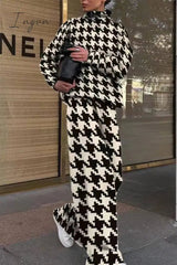 Ingvn - Casual Street Printing Turtleneck Long Sleeve Two Pieces(5 Colors)