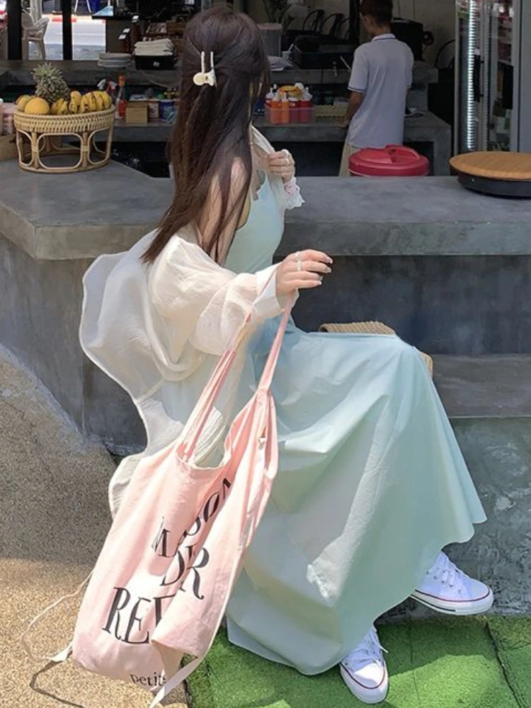 Dresses Women Sexy Backless Charming Creativity Streetwear Holiday A-line Ulzzang Simple Elegant Solid Trendy Spaghetti Strap
