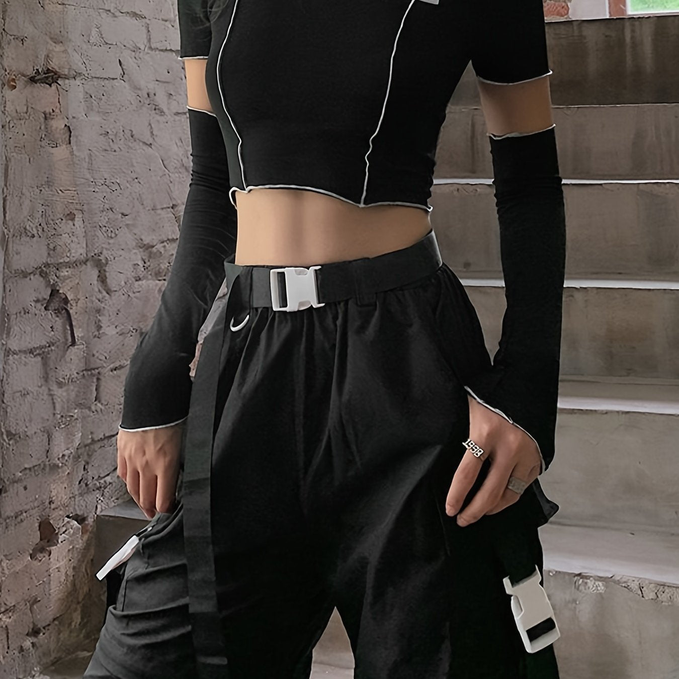 Short Sleeve Off Shoulder Crew Neck Slim Fit T-Shirt - Soft Medium Stretch Polyester Fabric, Loose Fit, No Printing, Solid Color, Pullover Style - Perfect for Young Womens Casual Summer Fashion