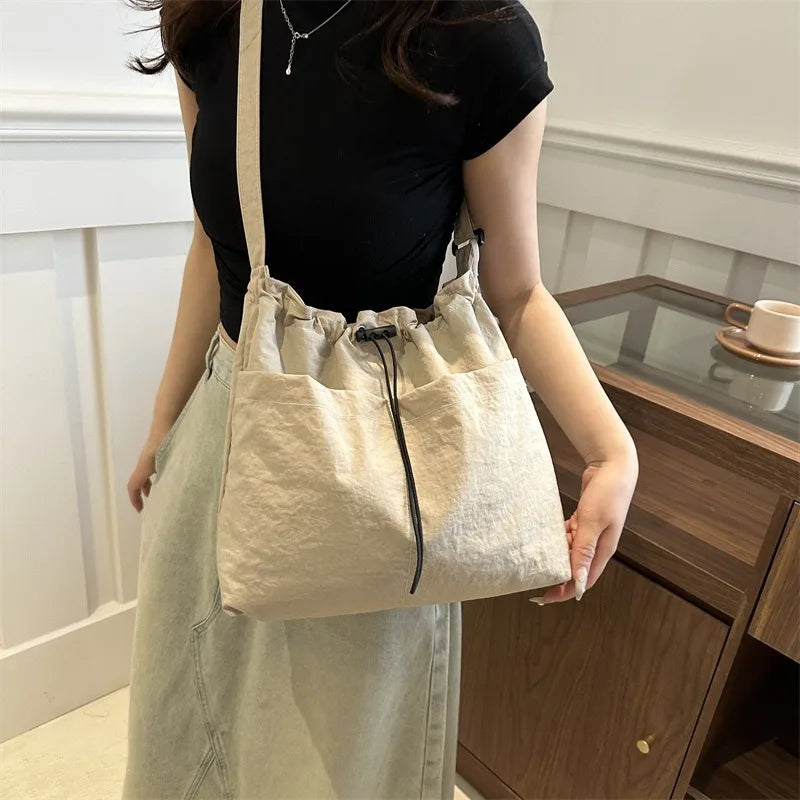 Ingvn  New Large Capacity Versatile Shoulder Bag for Women's Summer Popular Lightweight Shoulder Crossbody Bag Minimalist Tote Handbag