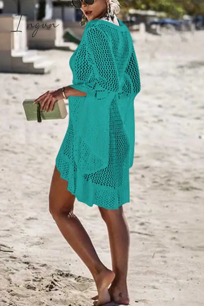 Ingvn - Hollow Knitted Beach Cover-up(4 Colors)