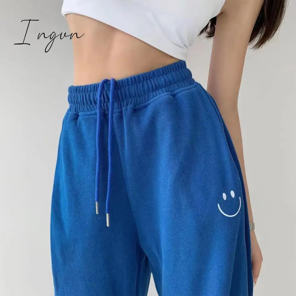Ingvn - Smiley Embroidery Sweatpants