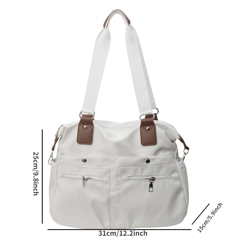 Ingvn  New Fashion Shoulder Tote Bag Women's Large Capacity Canvas Travel Bag Leisure Fitness Shoulder Crossbody Handbag