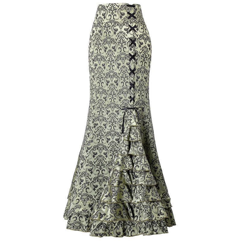 Autumn and Winter New Women's Sexy Hot Girl Hip Skirt Slim-fit Dark Punk Fishtail Skirt