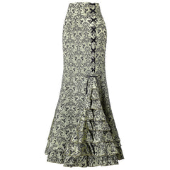 Autumn and Winter New Women's Sexy Hot Girl Hip Skirt Slim-fit Dark Punk Fishtail Skirt