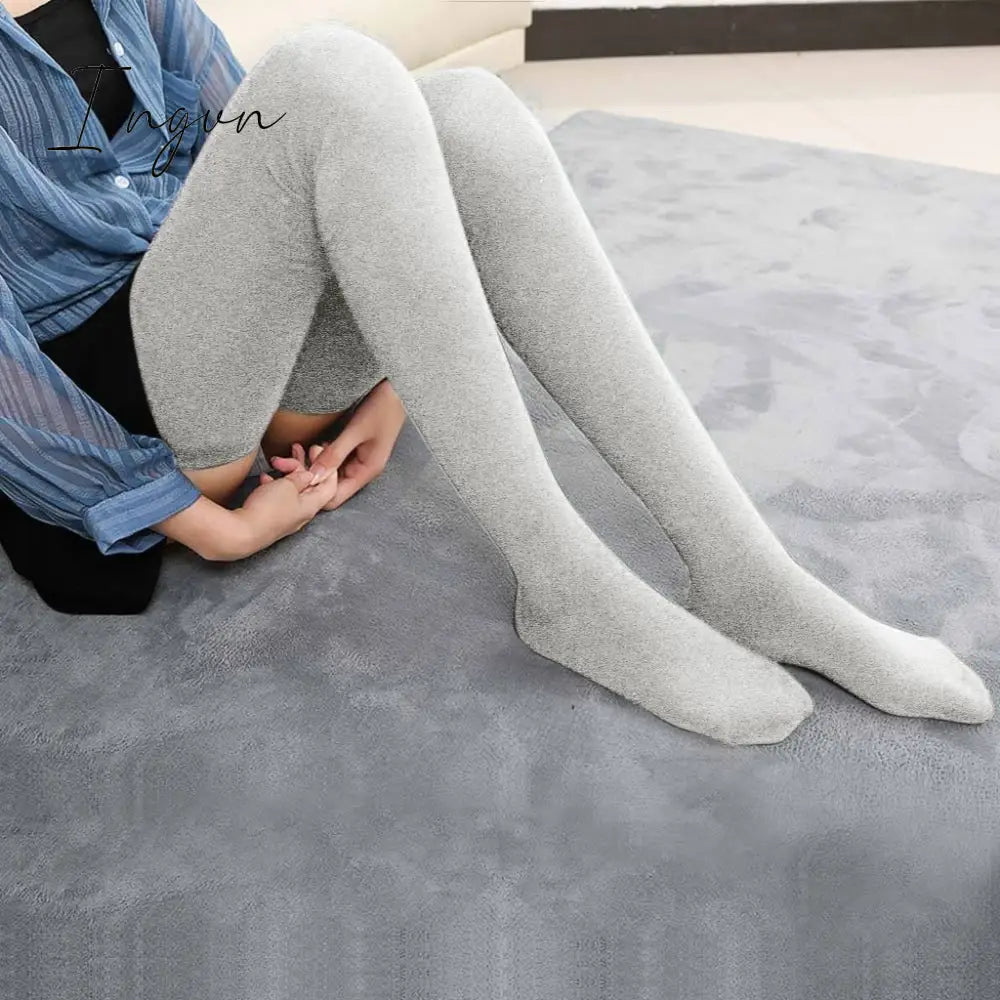 Ingvn - NEW Knee Socks Women Cotton Thigh High Over The Knee Stockings For Ladies Girls Warm 80cm Super Long Stocking Sexy Medias
