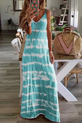 Ingvn - V Neck Spaghetti Strap Casual Maxi Dress(3 colors)